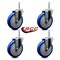 Service Caster 5 Inch Blue Polyurethane Wheel Swivel 58 Inch Threaded Stem Caster Set Service Caster SCC-TS20S514-PPUB-BLUE-58212-4 - alternate 4